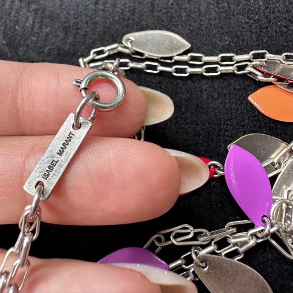 Designer Isabel Marant Colorful (Fuchsia Orange Purple) Necklace. Stunning! OS - Picture 3 of 6